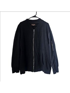 Society of One Men's Black Bomber Jacket Size 2XL